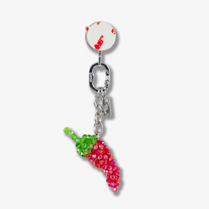 Adhesive Phone Hooks with Charms - Chili Pepper