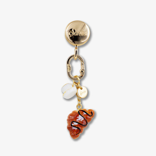 Adhesive Phone Hooks with Charms - Croissant