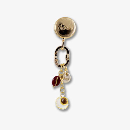 Adhesive Phone Hooks with Charms - Espresso