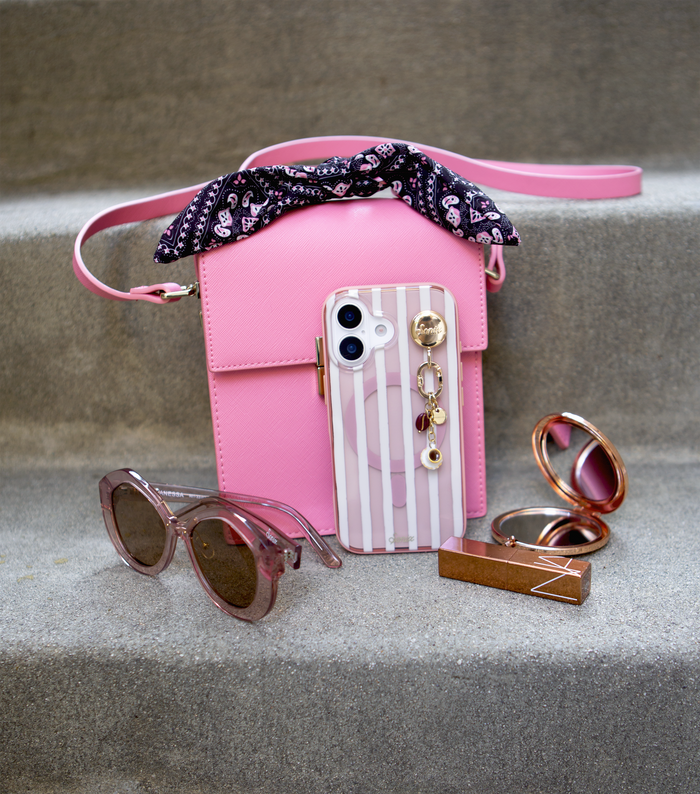 Adhesive Phone Hooks with Charms - Espresso