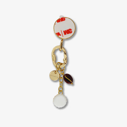 Adhesive Phone Hooks with Charms - Espresso