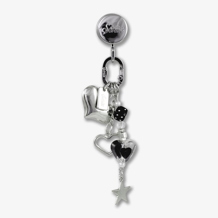 Adhesive Phone Hooks with Charms - Hearts and Stars