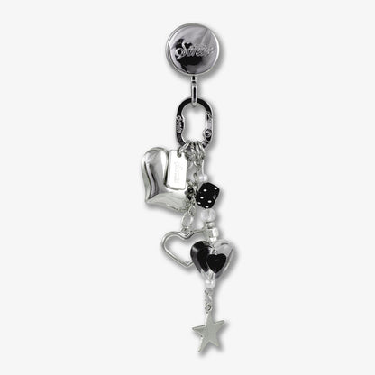 Adhesive Phone Hooks with Charms - Hearts and Stars