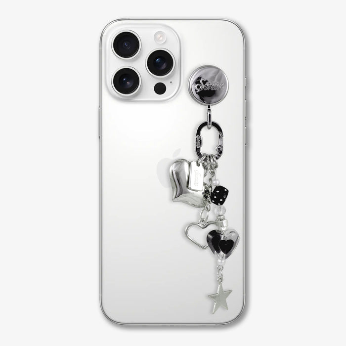 Adhesive Phone Hooks with Charms - Hearts and Stars
