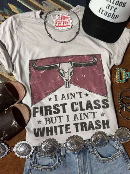 Ain't First Class Graphic TeeCool GreyXS