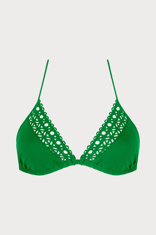 Ajourage Couture Green Triangle Bikini Top