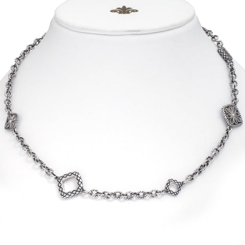 Andrea Candela Sterling Sliver 22" +2" Adjustable Link Necklace