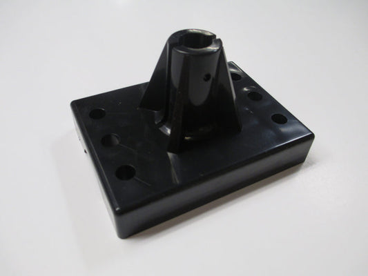weather station replacement parts black anemometer wind measurement tool mounting base with multiple screw holes and a central threaded hole.