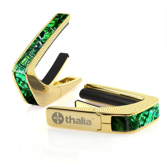 24K Gold / Green Angel Wing / Circles