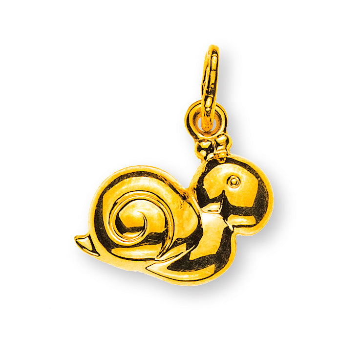 Anhänger Schnecke poliert Gelbgold 750/18K - AGO1012