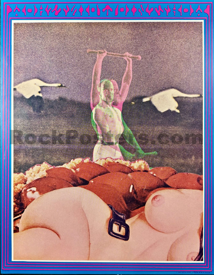 AOR 2.351 - Joint Show - Victor Moscoso - 1967 Poster - Moore Gallery - Near Mint Minus - SF Rock Posters & Collectibles