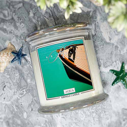 Aqua Scented Extra Large 4-wick Candle - Kringle Candle Store