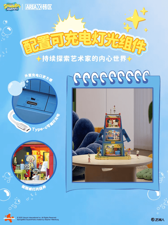 AREA-X AB0078 SpongeBob SquarePants Squidward's Statue House