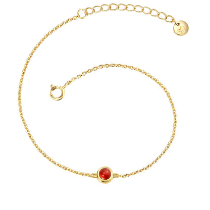 Armband EDELGLANZ mit Granat gelbgold