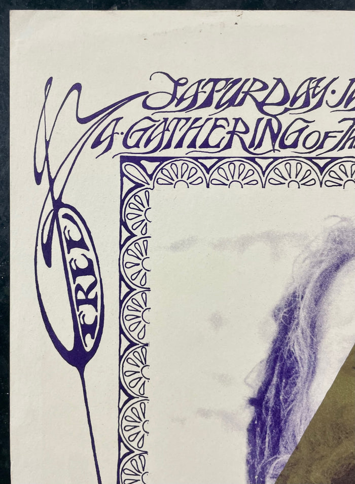 AUCTION - AOR 2.217 - Human Be-In - Allen Ginsberg & Stanley Mouse SIGNED - 1967 Poster - Excellent