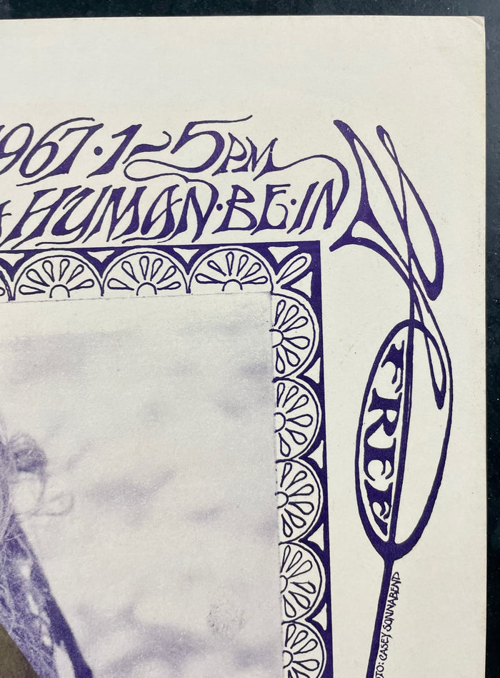 AUCTION - AOR 2.217 - Human Be-In - Allen Ginsberg & Stanley Mouse SIGNED - 1967 Poster - Excellent