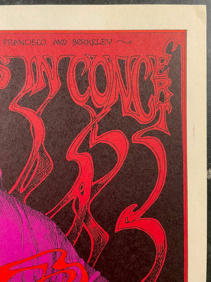 AUCTION - AOR  2.262 - Dave Van Ronk - Greg Irons - 1967  Poster - Berkeley/SF - Near Mint Minus - SF Rock Posters & Collectibles