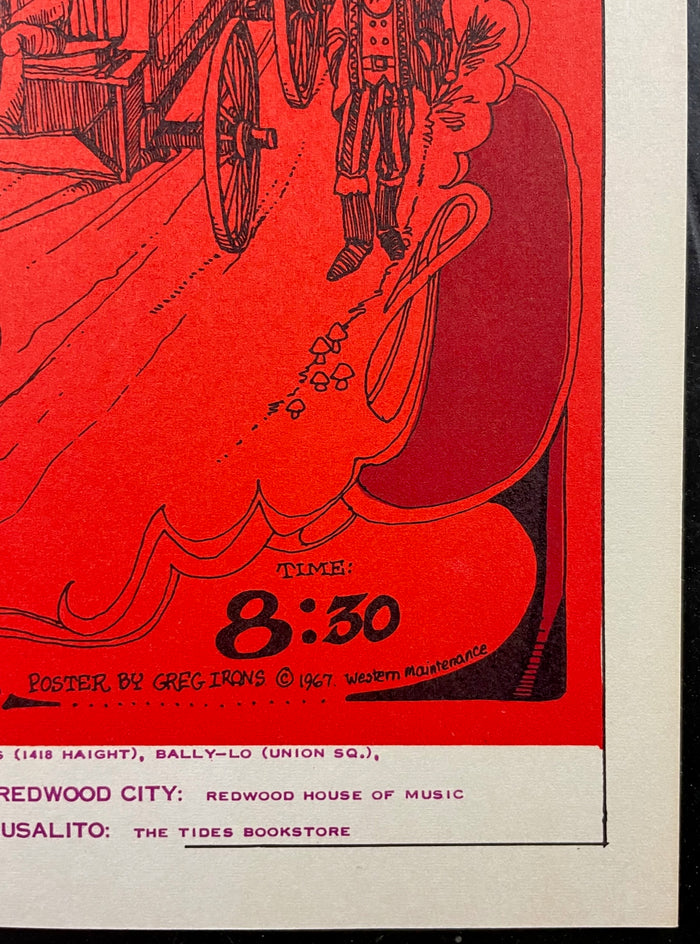 AUCTION - AOR  2.262 - Dave Van Ronk - Greg Irons - 1967  Poster - Berkeley/SF - Near Mint Minus - SF Rock Posters & Collectibles