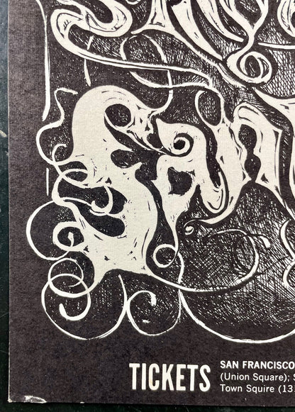 AUCTION - BG-134 - Grateful Dead - Santana - Lee Conklin - 1968 Poster - Fillmore West - Excellent