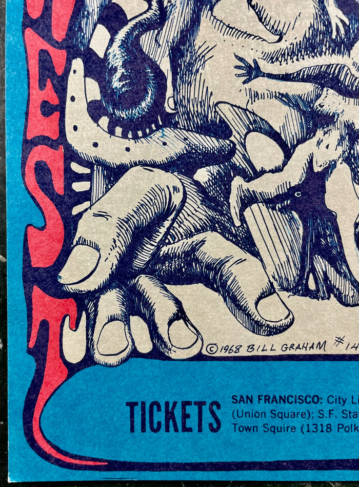 AUCTION - BG-144 - Grateful Dead - Lee Conklin - 1968 Poster - Fillmore West - Near Mint