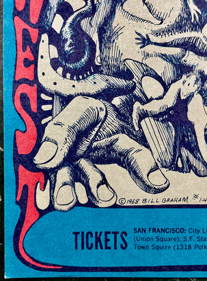 AUCTION - BG-144 - Grateful Dead - Lee Conklin - 1968 Poster - Fillmore West - Near Mint