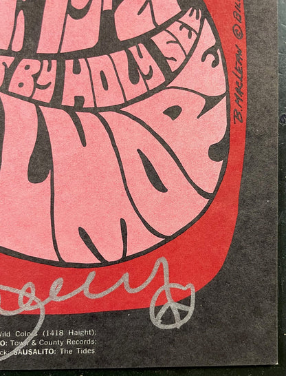AUCTION - BG-89 -  The Animals - Allman Brothers - Eric Burden SIGNED - Bonnie MacLean - 1967 Poster - Fillmore Auditorium - Near Mint
