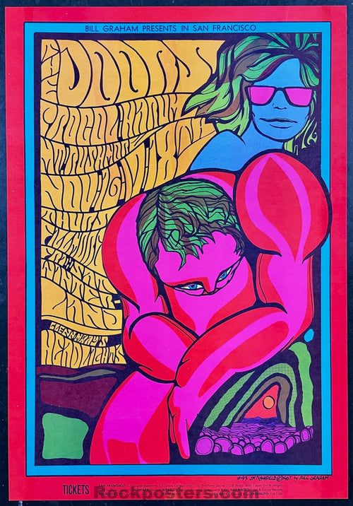 AUCTION - BG-93 - The Doors - Jim Blashfield  - 1967 Poster - Fillmore Auditorium - Near Mint Minus - SF Rock Posters & Collectibles