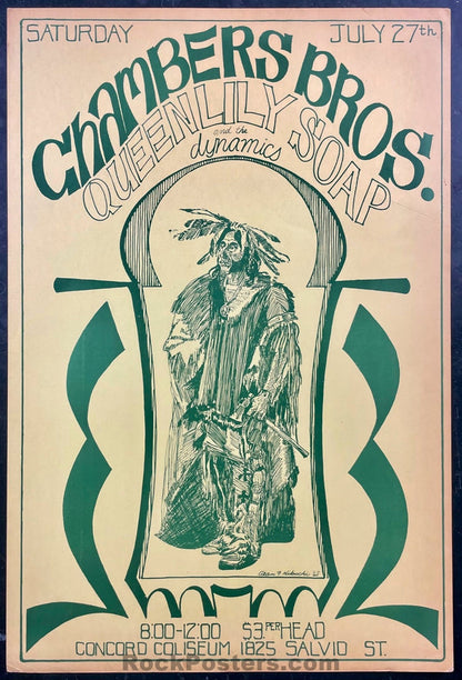 AUCTION - Chambers Brothers - 1968 Poster - Concord, CA  - Excellent