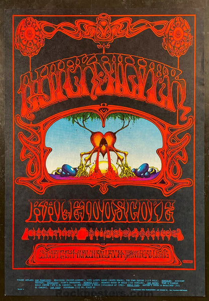 AUCTION - FD-101 - Quicksilver Messenger - Rick Griffin - 1968 Poster - Avalon Ballroom - Near Mint Minus - SF Rock Posters & Collectibles