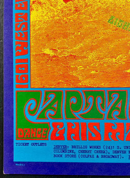 AUCTION - FD-84 - The Doors - Capt. Beefheart - Bob Schnepf - 1967 Poster - Denver, CO - Near Mint Minus