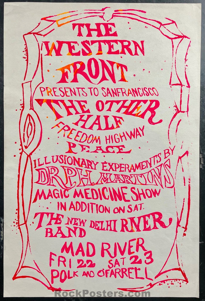 AUCTION - Freedom Highway - Western Front - 1967 Silkscreen Poster - Excellent