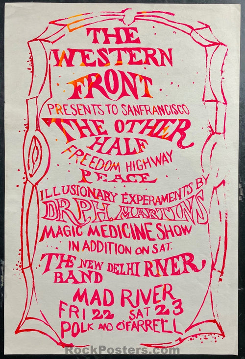 AUCTION - Freedom Highway - Western Front - 1967 Silkscreen Poster - Excellent