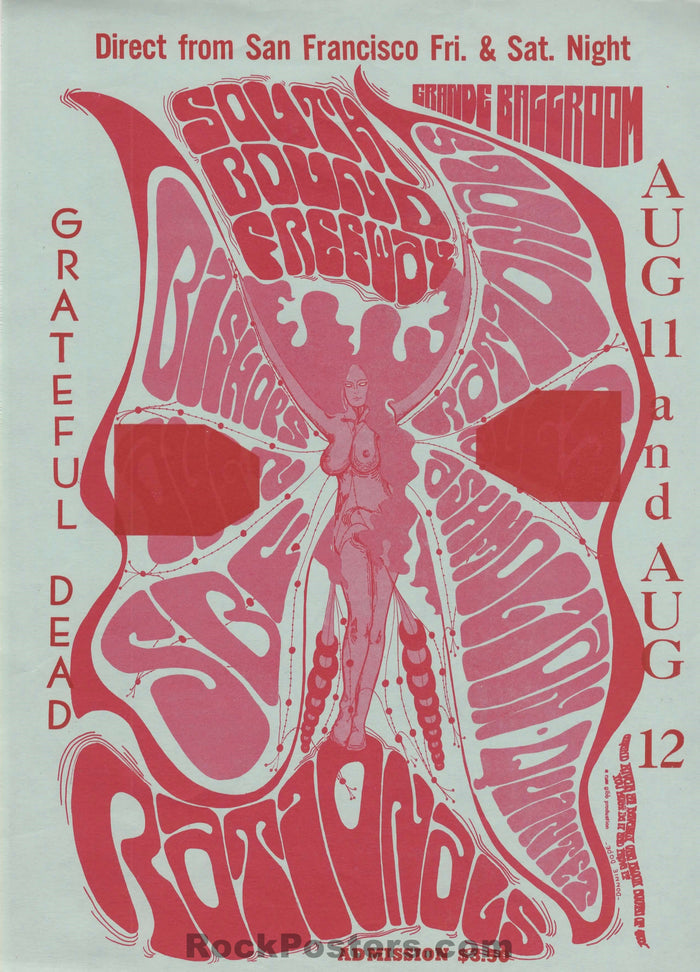 AUCTION - Grateful Dead - 1967 Handbill - Grande Ballroom - Near Mint Minus - SF Rock Posters & Collectibles