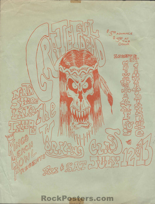 AUCTION - Grateful Dead - Anthem of the Sun - 1968 Handbill - Lake Tahoe - Excellent - SF Rock Posters & Collectibles