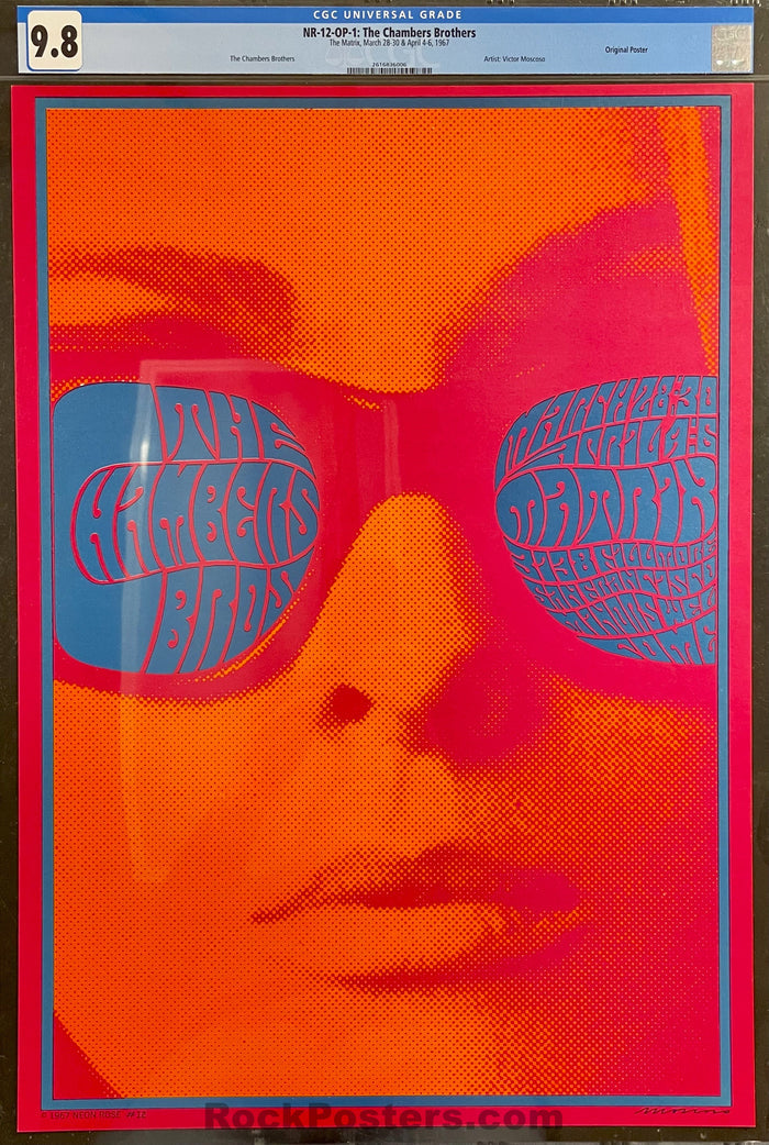 AUCTION - Neon Rose 12 - Chambers Bros. - Victor Moscoso - 1967 Poster - The Matrix - CGC Graded 9.8