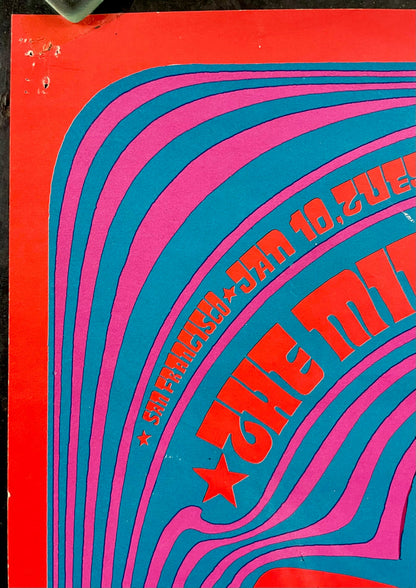 AUCTION - Neon Rose 2 - Miller Blues Band - Victor Moscoso - 1967 Poster - The Matrix - Very Good