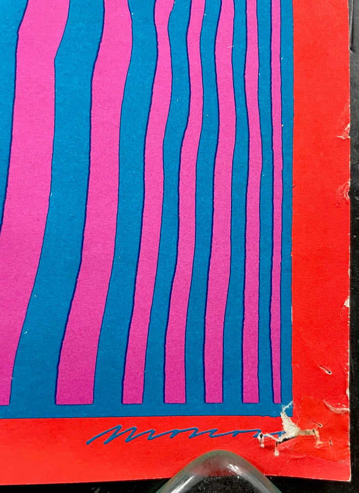 AUCTION - Neon Rose 2 - Miller Blues Band - Victor Moscoso - 1967 Poster - The Matrix - Very Good