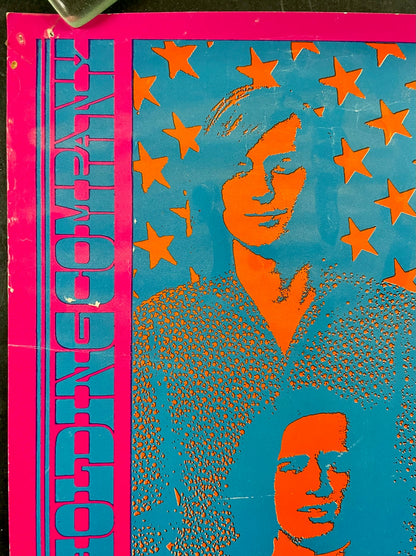 AUCTION - Neon Rose 3 - Big Brother Janis Joplin - Victor Moscoso - 1967 Poster - The Matrix - Excellent