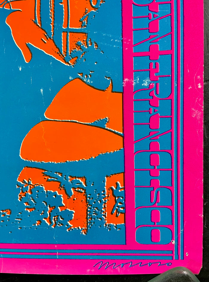 AUCTION - Neon Rose 3 - Big Brother Janis Joplin - Victor Moscoso - 1967 Poster - The Matrix - Excellent