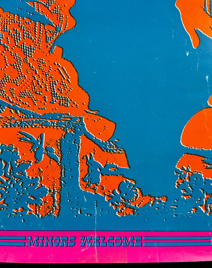 AUCTION - Neon Rose 3 - Big Brother Janis Joplin - Victor Moscoso - 1967 Poster - The Matrix - Excellent