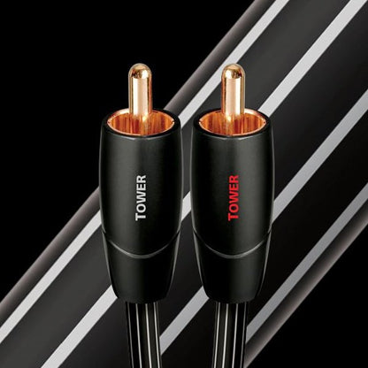 AudioQuest Tower 1M Male RCA to RCA Analog Audio Interconnect Cable