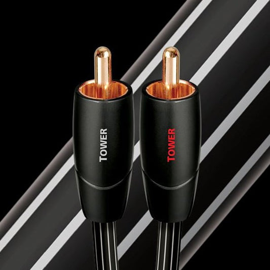 AudioQuest Tower 1M Male RCA to RCA Analog Audio Interconnect Cable