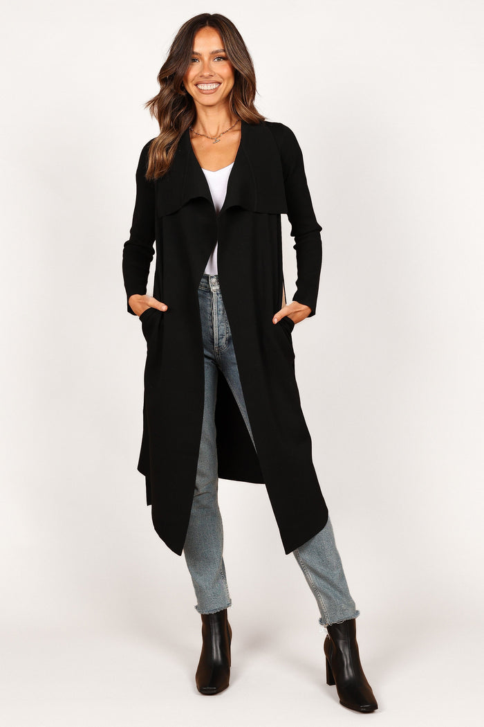 Petal and Pup USA KNITWEAR Audrina Cardigan - Black