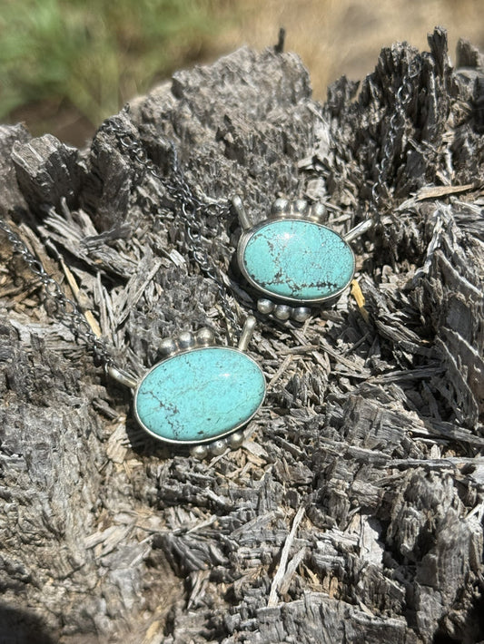 Authentic #8 Turquoise Chain Necklace