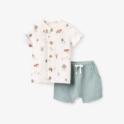 BA - On The Farm Muslin Top and Shorts