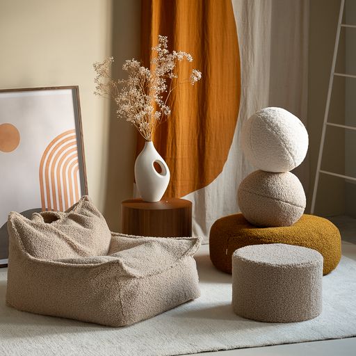 Ball Cream White Cushion - Rugs by Roo