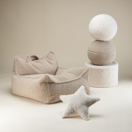 Ball Cream White Cushion - Rugs by Roo