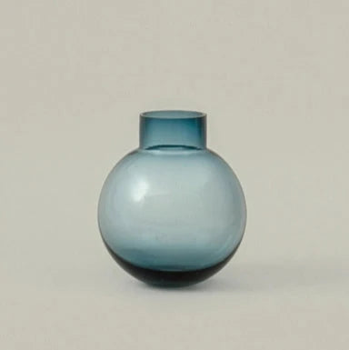 Ball Glass Vase - Blue Marine