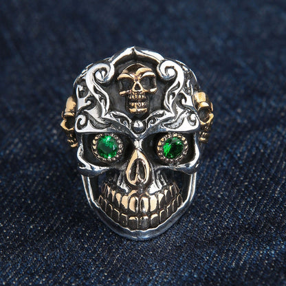 Baroque Skull Ring Front View