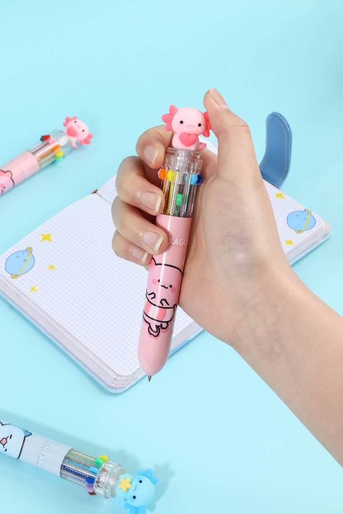 BC Mini Axolotl 10-Color Retractable 1 Single Ball Pen - Kryptonite Character Store